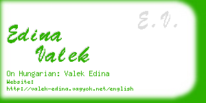 edina valek business card